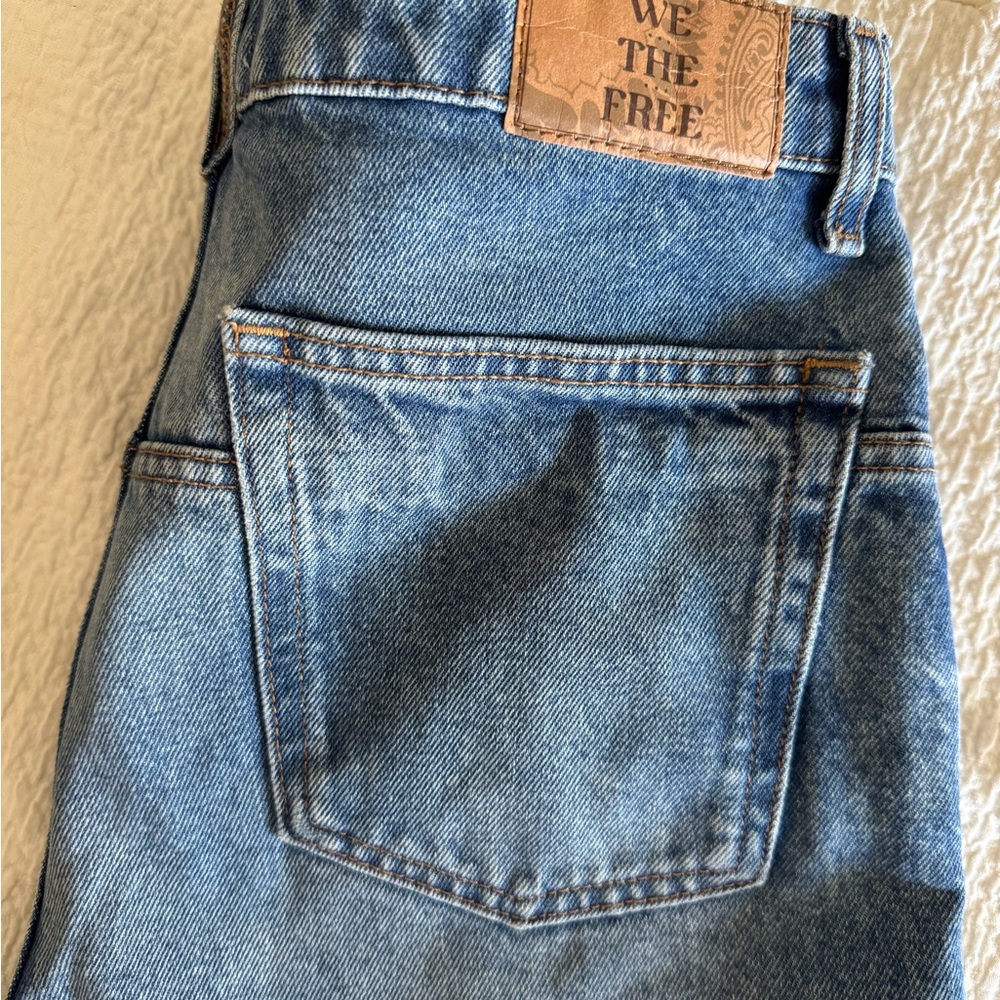 We The Free Blue Flare Wide Leg Jeans - Picture 3 of 5